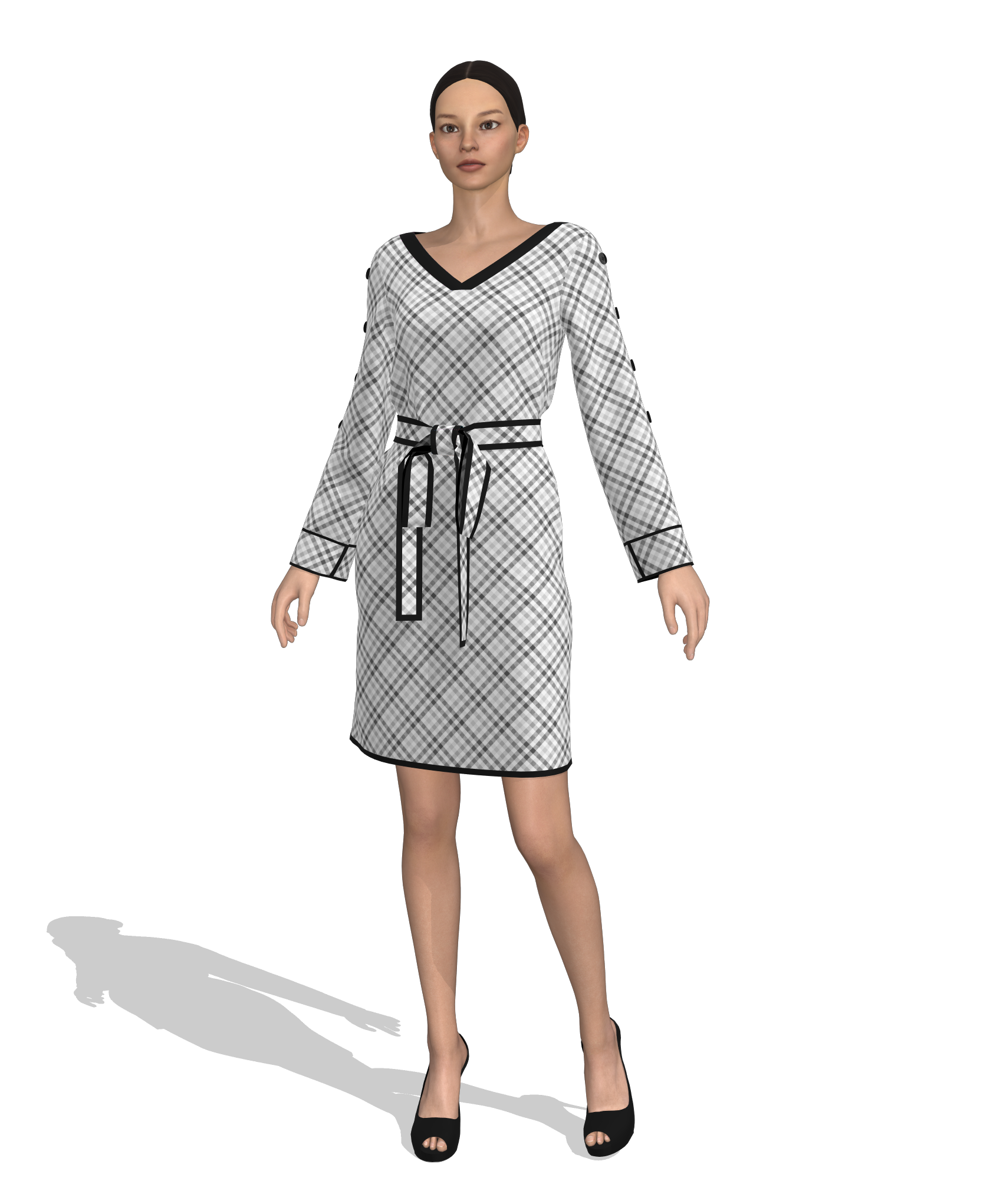 KDscion-p12-full sleeve A-line dress